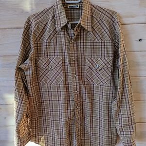 Original vintage Keystone plaid farmer's shirt S/M